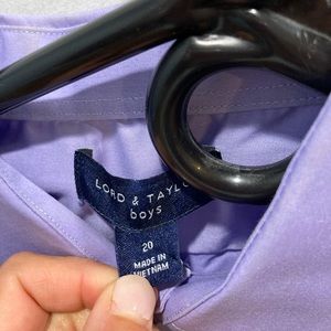 Purple button down dress shirt long sleeve shirt